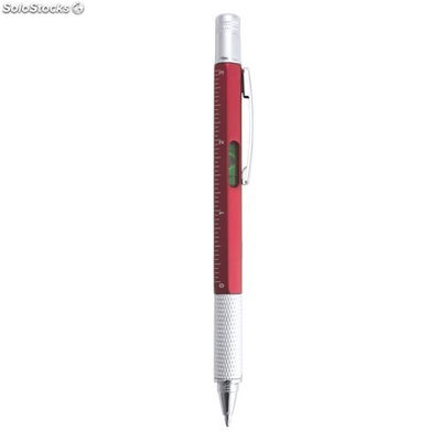 Bolígrafo 4 accesorios rojo