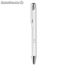 Bolígrafo aluminio pulsador blanco MIMO8893-06