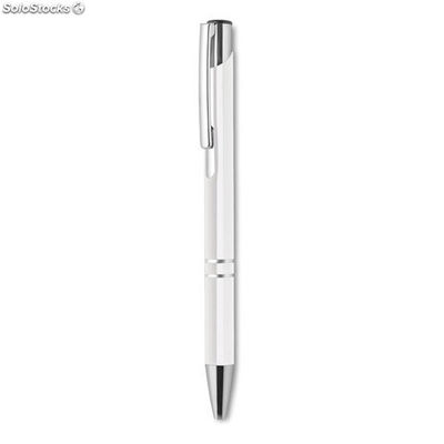 Bolígrafo aluminio pulsador blanco MIMO8893-06