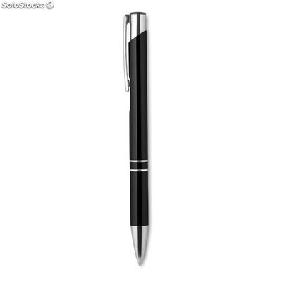 Bolígrafo aluminio pulsador negro MIMO8893-03