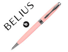 Boligrafo belius marsella rosa mecanismo helicoidal punta 1 mm tinta azul en