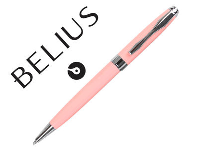 Boligrafo belius marsella rosa mecanismo helicoidal punta 1 mm tinta azul en