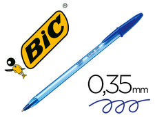 Boligrafo bic cristal soft azul punta de 1.2 mm