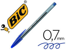 Boligrafo bic cristal ultrafine punta forma aguja 0.7 mm azul