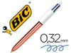 Boligrafo bic cuatro colores shine oro rosa punta de 1 mm