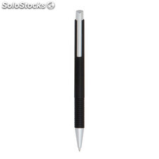Bolígrafo bicolor con acabados metálicos y agarre en relieve