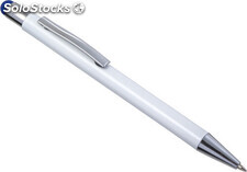 Bolígrafo blanco abs y aluminio con detalle color a juego