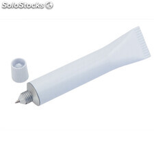 Bolígrafo con diseño de tubo tipo crema o dental y capucha a rosca