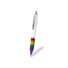 Bolígrafo con empuñadura multicolor
