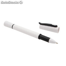 Bolígrafo con Linterna de activación giratoria en color blanco y negro