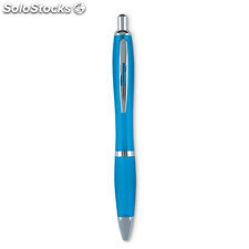 Bolígrafo con pulsador en ABS turquesa MIKC3314-12