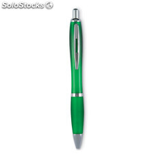Bolígrafo con pulsador en ABS verde transparente MIKC3314-24