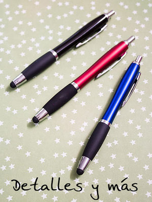 Bolígrafo con puntero táctil 3 colores. Regalo practico para caballero