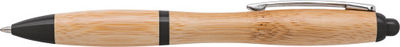 Bolígrafo de bambú con detalles en color abs
