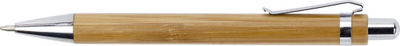 Bolígrafo de bambú con detalles en metal