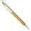 Bolígrafo de bambú detalles cromados - Foto 4