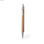 Bolígrafo de bambú detalles cromados - 1