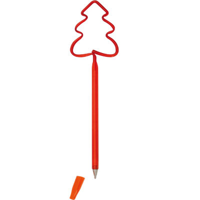 Bolígrafo de capucha con detalle en forma de árbol de navidad