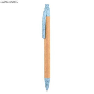 Bolígrafo de fibra de trigo y cartón azul