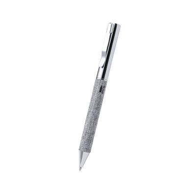 Bolígrafo de metal cromado y con cuerpo recubierto en poliéster - Foto 3