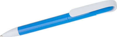 Bolígrafo de plástico con mecanismo de giro y Tinta azul