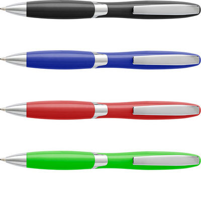 Bolígrafo de plástico pulsador y Tinta Azul - Foto 2