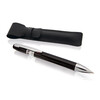Bolígrafo elegante metálico con funda en polipiel