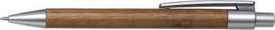 Bolígrafo en caña bambú con detalles en color