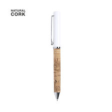 Bolígrafo en combinación de corcho natural y metal.