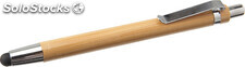 Bolígrafo en madera de bambú con puntero táctil
