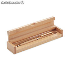 Bolígrafo giratorio de bambú madera MIMO9912-40