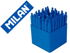 Boligrafo milan p1 expositor de 40 unidades retractil 1 mm touch mini azul