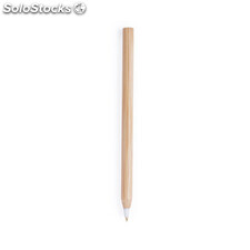 Bolígrafo minimalista con cuerpo de bambú y capucha transparente