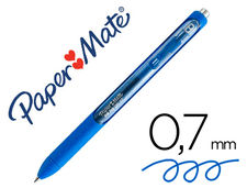 Boligrafo paper mate inkjoy retractil gel pen 0,7mm azul punta de bola trazo