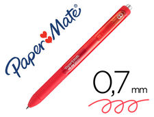 Boligrafo paper mate inkjoy retractil gel pen trazo 0.7 mm rojo