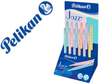Boligrafo pelikan jazz pastel expositor de 12 unidades colores surtidos