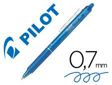 Boligrafo pilot frixion clicker borrable 0.7 mm color azul claro en blister