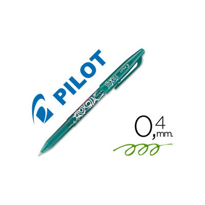 Bolígrafo Pilot Frixion Verde (La caja contiene 12 unidades)