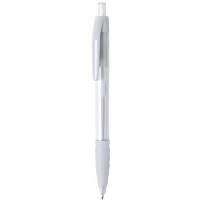 Bolígrafo práctico con pulsador y cuerpo traslúcido en color