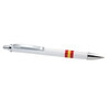 Bolígrafo pulsador blanco con detalle bandera española