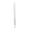 Bolígrafo pulsador en blanco con color y cómoda empuñadura