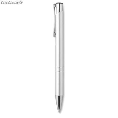 Bolígrafo pulsador tinta negra plata MIKC8893-14