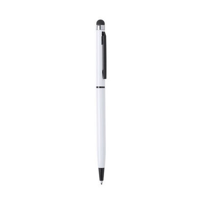 Bolígrafo Puntero bicolor de cuerpo blanco y accesorios en color