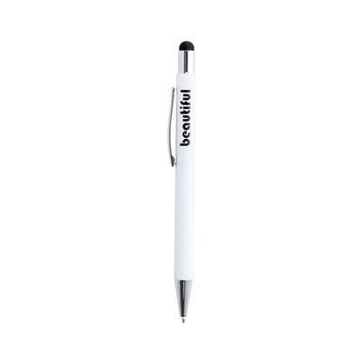 Bolígrafo Puntero elegante de color blanco con puntero e interior en color