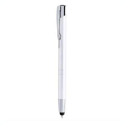 Bolígrafo Puntero estilo moderno en aluminio brillante y detalles plateados