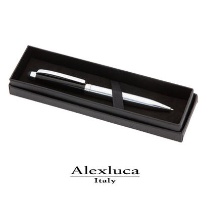Bolígrafo Puntero giratorio de estilo elegante en negro y plateado