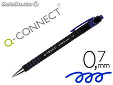Boligrafo q-connect retractil con grip 0.7 mm color azul