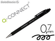 Boligrafo q-connect retractil con grip 0.7 mm color negro