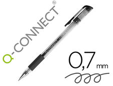 Boligrafo q-connect tinta gel negro 0.7 mm sujecion de caucho