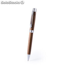 Bolígrafo super elegante con cuerpo de madera nogal y detalles cromados